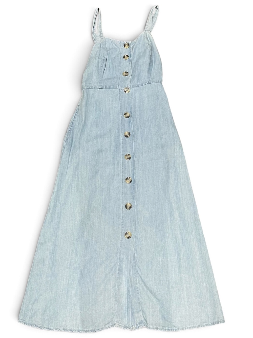 Japna Light Blue Button-Front Sundress